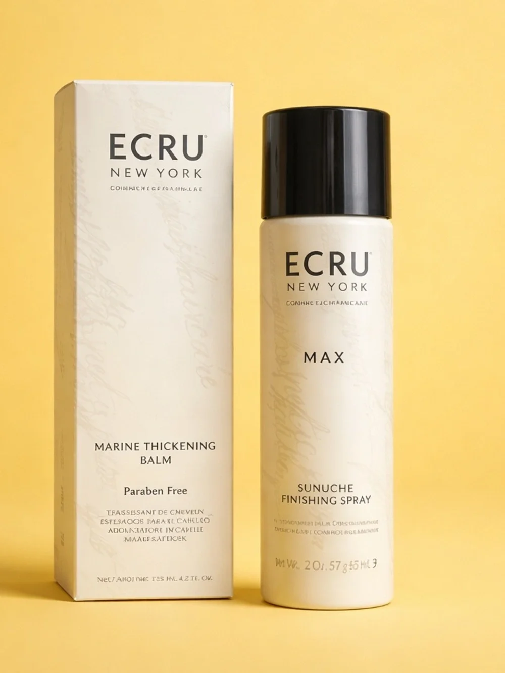 NWT ECRU Marine Thickening Balm 4.2 Fl Oz  & MAX Sunlight Finishing Spray Travel